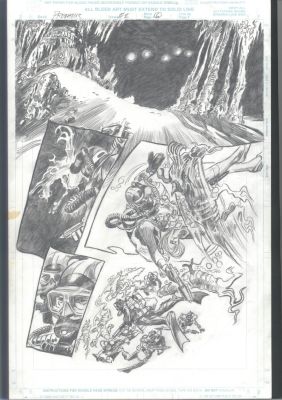 Gene Colan | Gene Colan Fully Penciled Predator Page - Underwater Combat - Printed From These Pencils Issue Predator: Hell And Hot Water # 2 Page 6 | Koch Comic Art