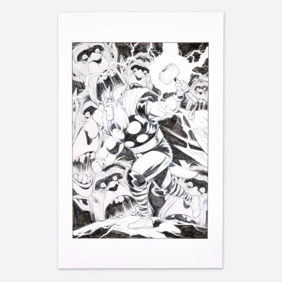 Lot 359 - Shawn McManus, Thor Original Art Illustration (2023) | Landry Pop Auctions