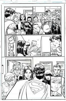 John Romita Jr., Klaus Janson - Action Comics #1027 P 22 (Superman & Supergirl Meet Lois Lane, Jimmy Olsen; Perry White At the Daily Planet!) 2020