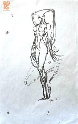 Bart Sears | Jle Crimson Fox Prelim (2012) | Will’s Comic Art Page