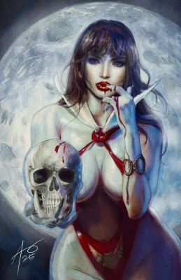 Rudy Ao | Vampirella Painting | Geoff M Art Sales