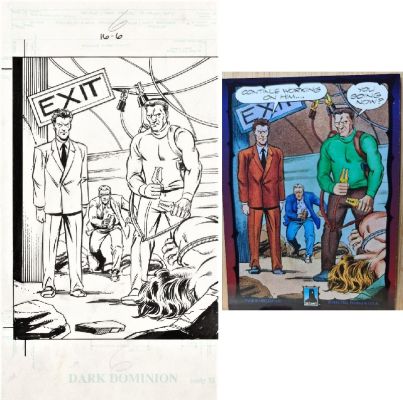 Steve Ditko | Ditko, Steve - Dark Dominion #0 Comic Book Card 72 Art Jim Shooter 1993 | Cool Lines Art