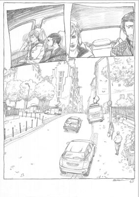 Pontarolo Frédéric | Planche Originale 107 de Impact au crayon sur papier | Galerie Napoléon