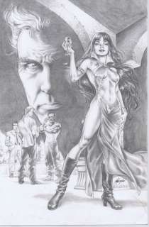 Matt Haley - ++ superb pencil cover of sexy vampirella by matt haley - large issue vampirella quarterly winter 2008