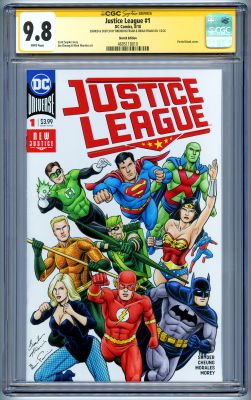 Brendon And Brian Fraim | CGC 9.8 JUSTICE LEAGUE Sketch Cover by the Fraim Bros.! | Raremarq (Buy It Now)