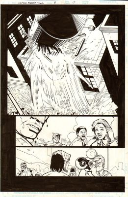 Cully Hamner | Captain America: Sentinel of Liberty #8 P 17 Semi-Splash (Cap & Falcon All Wet!) | Romitaman