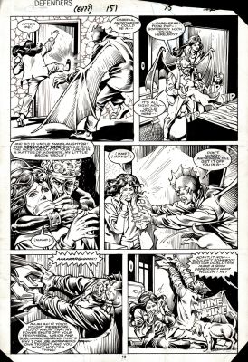 Dell Barras, Don Perlin | Defenders #151 P 12 (Gargoyle & Andromeda Battle Manslaughter!) 1985 | Romitaman