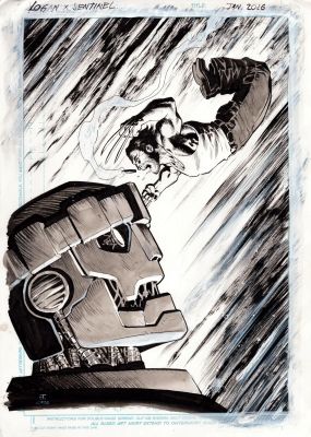 LOGAN WOLVERINE VS SENTINEL | Comix Art Studio