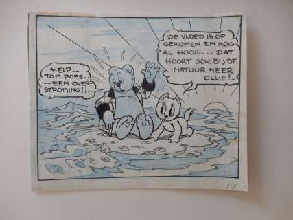 Toonder, Marten / Toonder Studios - Original art - Bommel en Tom Poes - De geest in de fles - (1948) | Catawiki