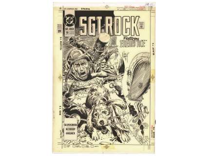1991 Sgt. Rock, #18 Cover Art Joe Kubert | Weiss Auctions