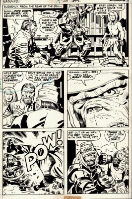 D. Bruce Berry , Jack Kirby - Kamandi #20 P 6 (Great Close-Ups of Kamandi, Ugash & Killer Kraus in a Prison Cell!) 1974