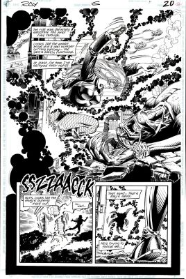 Howard Porter John Stokes | The Ray #6 P 20 Semi Splash (Black Canary Battles Throughout!) 1994 | Romitaman