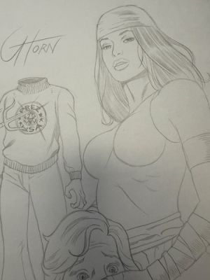 Greg Horn Original Comic Art Elektra & Prez Marvel/DC Early 2000s | eBay US (Buy It Now)