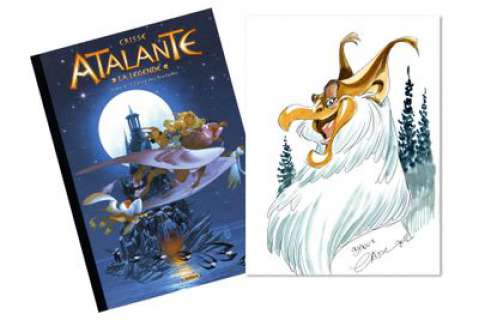 Crisse, Didier | Atalante Dédicace Ã  l’encre de chine et feutres de... | Cornette de St Cyr