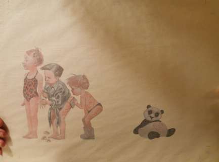 Nicole Claveloux | Rouge, bien rouge – non paginé 4 Christian Bruel, Didier Jouault Le Sourire qui mord, 1986 Huile sur papier 40 x 30 cm | JML Arts