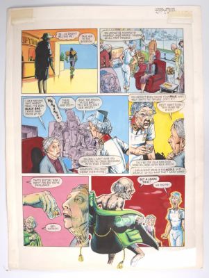 Lot 2 - 2000 AD Judge Dredd #605 Alzheimer Block Page 5 Colour Story Page (Fleetway, 1988) | Stanley Gibbons Baldwin’s