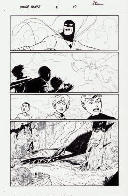 Evan Shaner | Future Quest #2 Pg. 10 2016 - Johnny Quest Space Ghost Page - Signed | Anthony’s Comic Book Art