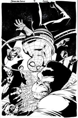 Leonard Kirk | Spider-Man Family #4 Cover (Gorilla Man Battling M-11, Namora, Spider-Man, Marvel Boy, Venus, Jimmy Woo!) 2007 | Romitaman
