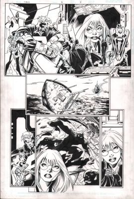 Mark Bagley, Vince Russell | Thunderbolts #6 P.9 - Atlas & Whole Team - 1997 | Anthony’s Comic Book Art