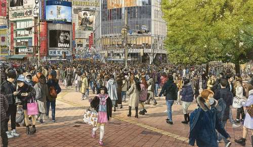 Bruno Watel | BWatel -Shibuya Crossing Tokyo- 90x54- Tirage/30- | Manjari & Partners