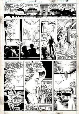 Alan Davis, Paul Neary | Excalibur #2 P 18 (Rachel’s Phoenix Manifestation & Captain Britain’s Reflection on His Past!) 1988 | Romitaman