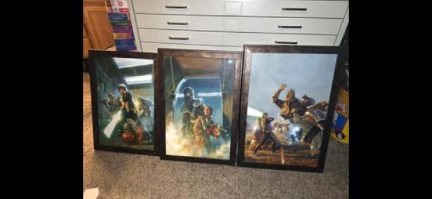 Hugh Fleming ORIGINAL Star Wars Shadows Empire Cover Art #3 4 5 Paintings | eBay US (Buy It Now)