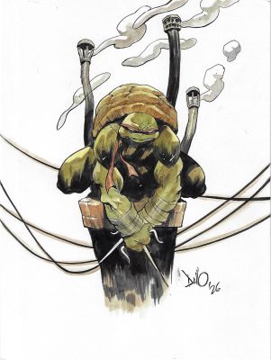 Maxi Dallo | Raphael TMNT Painted Commission Page Painted Commission | Splash Page