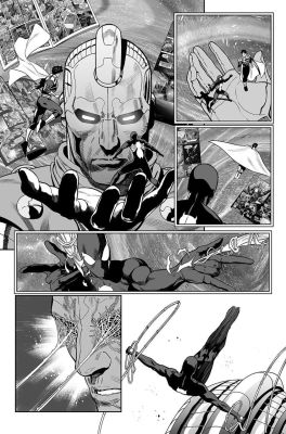 Daniel Sampere | Superman / Spider-man # P.06 (Monoprint/ AP) | Black Diamond