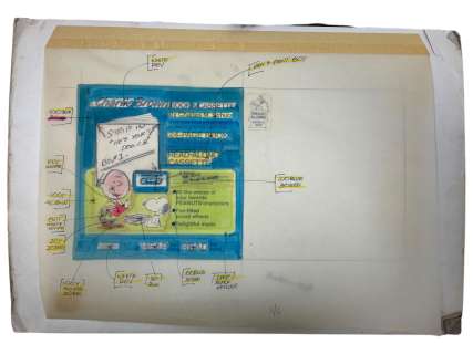 Vintage Peanuts A Charlie Brown Charles Schulz Original Production Storyboard Animation Art | Los Angeles Estate Auction