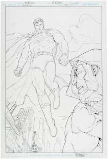 "SUPERMAN" #677 COMIC BOOK SPLASH PAGE ORIGINAL ART. | Hake’s