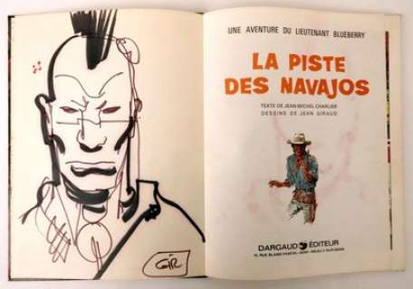 Giraud Jean Superbe... | GIRAUD Jean Superbe dédicace représentant un indien... | Vermot et Associés