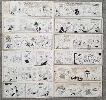 Al Capp | Lil Abner By Al Capp, 12 Daily Strips From the Burpsi Booma Story Line | ComicArtFans Classifieds