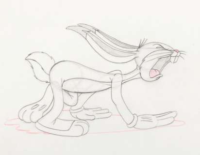 A Bugs Bunny “Wabbit Twouble" Production Drawing. | Van Eaton Galleries