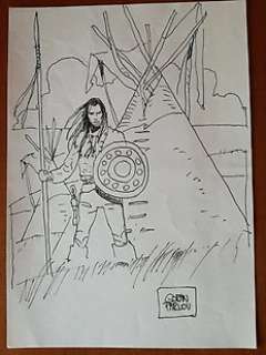 Tex - Goran Parlov - original illustr. "Indiano" - Page volante - EO | Catawiki