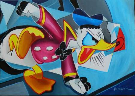 Gabriel Brisan - Original oil painting on canvas - Amazing Duck (2018) | Catawiki