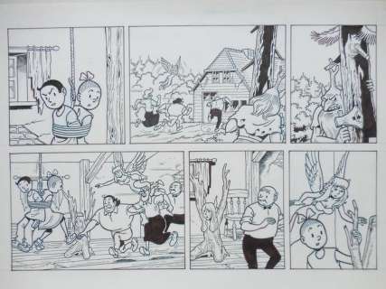 Suske en Wiske - Originele halve pagina (stroken 93 t/m 94) - Verraad op de Veluwe - Page volante - (2004) | Catawiki