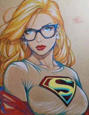 Lora Griffin , Chykara , Derrick Griffin , Keyeske | Supergirl Dc Comics Pin-Up ** Derrick Griffin (Keyeske) 2025 | ComicArtFans Classifieds