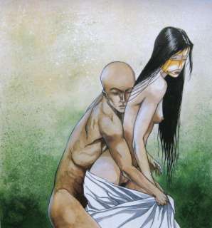 Jung | KWAÃDAN Dessin a l’encre de Chine et aquarelle 38,5 x 38,5 cm | Kahn et Associés