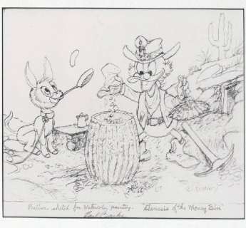65: Barks Genesis of Money Bin preli original comic art | Russ Cochran