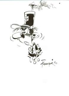 Franquin. Dessin original non nominatif Gaston | BDEnchères
