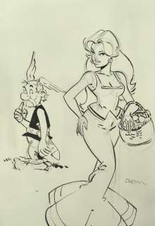 Meynet, Félix - Dessin original (encre de Chine) - Astérix et Falbala | Catawiki
