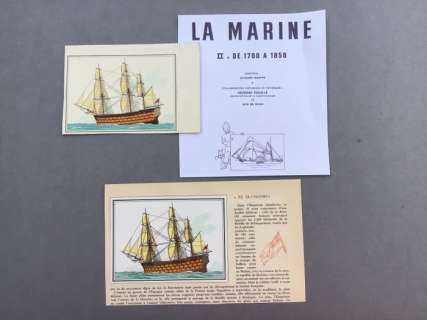 Studios Hergé - Mise en couleurs originale du Chromo 94 - Vaisseau de L’ Amiral Nelson: le ’Victory’ (1963) | Catawiki