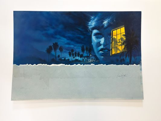 Lot 41 - Brian Bysouth – Secret Witness (Testemunha Secreta) Video Cover Original Art, 1988 | Oberon Auctions