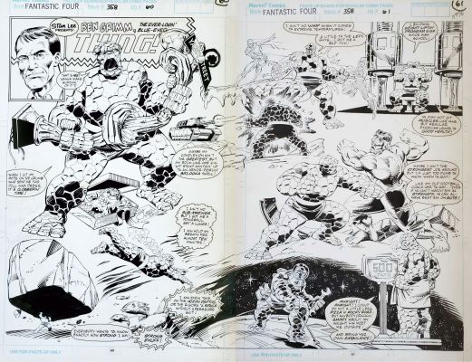 Paul Ryan, Danny Bulanadi | Fantastic Four #358 Pg. 60 & 61 (Double Page Spread) | ComicArtFans Classifieds