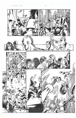 George Perez, Tom Smith | Jla / Avengers #1 Page 42 - George Perez (Marvel/Dc, 2003) And Color Guide By Tom Smith | ComicArtFans Classifieds