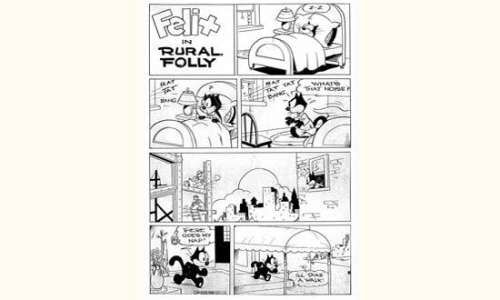 MESSMER. " Felix le Chat ". Encre de Chine noire pour une planche intitulée | Tessier Sarrou