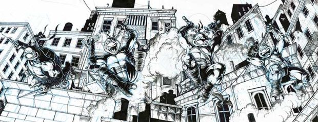 Darick Robertson - Darick Robertson - "Teenage Mutant Ninja Turtles" #1-2-3-4 Connecting Covers!