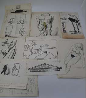 Alain TREZ (né en 1926), SENTI, CABU (1938-2015) Ensemble de dessins de presse de différents illustrateurs | Tajan