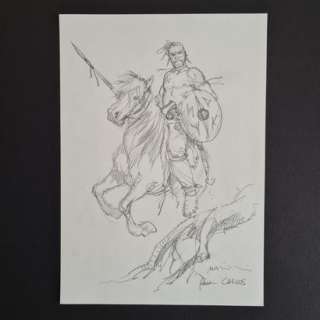 Enrico Marini. Aigles... | Enrico MARINI. Aigles de Rome. Crayonné. Guerrier à... | Aibo Art Auction