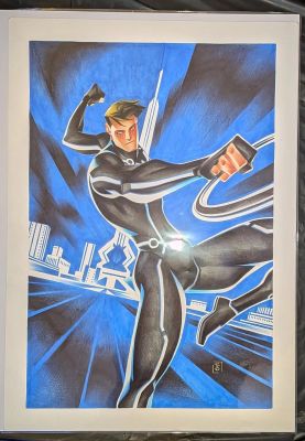 Thony Silas | Tron Legacy Sam Flynn Original Art - Thony Silas (16.5 X 23.5 In) | ComicArtFans Classifieds